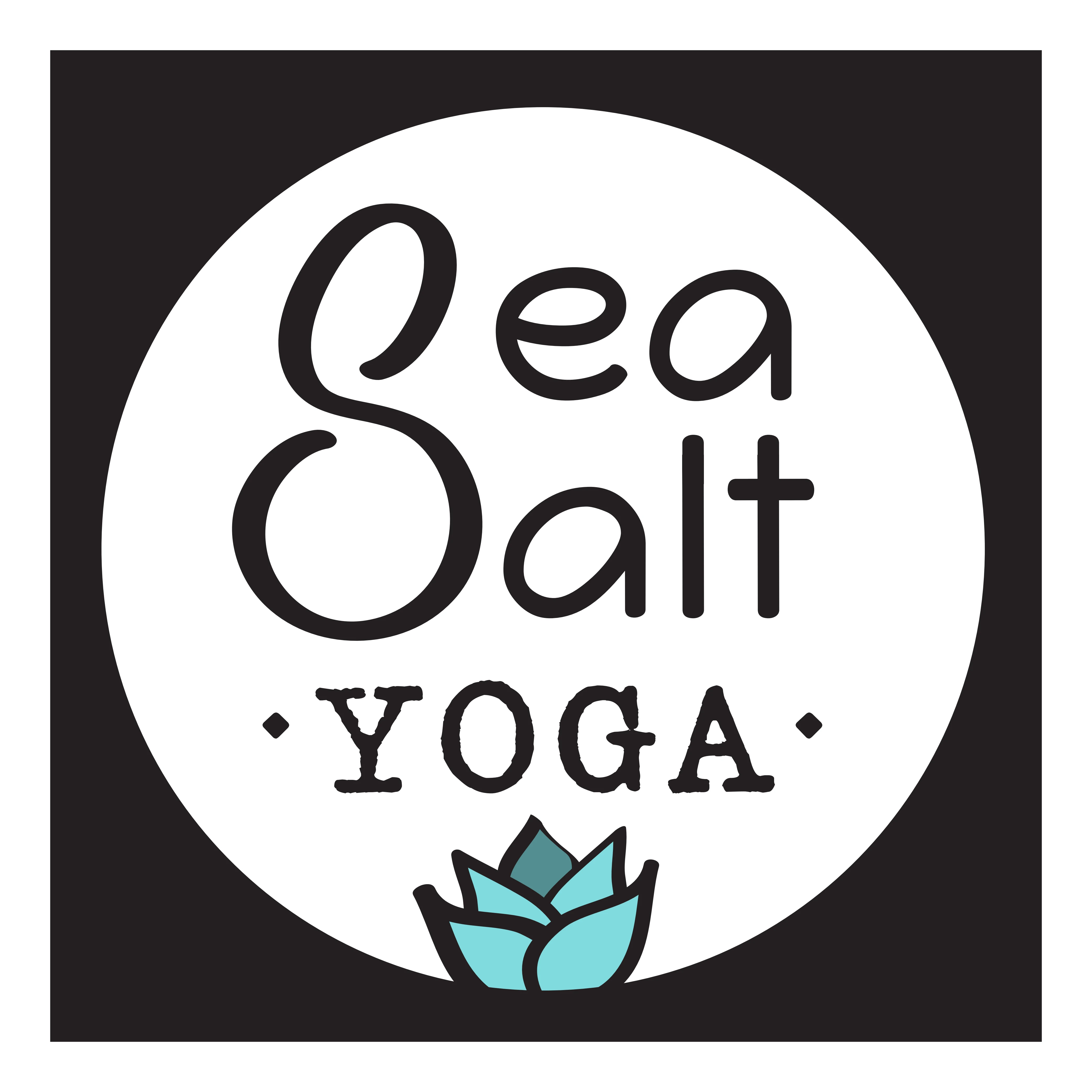 Sea Salt Yoga logo with one "S" used as an infinity sign